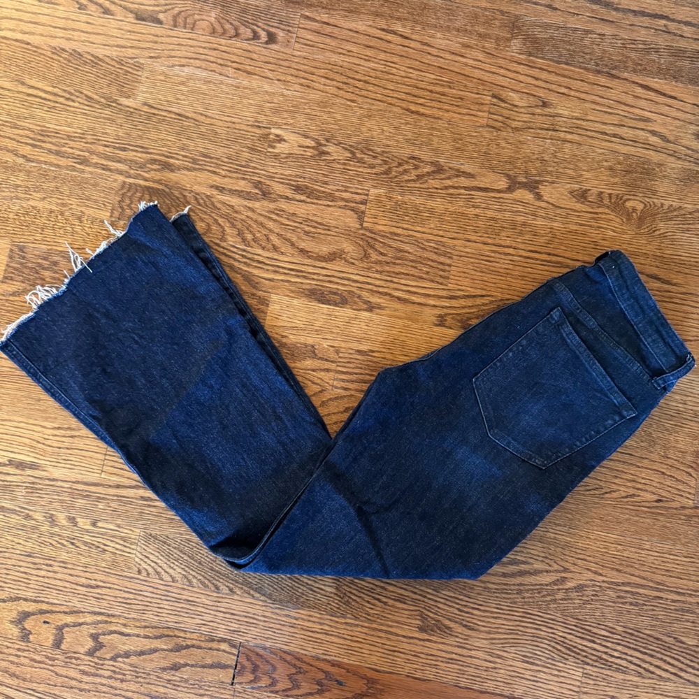 Signature High Rise Flare Jeans with Frayed Edge